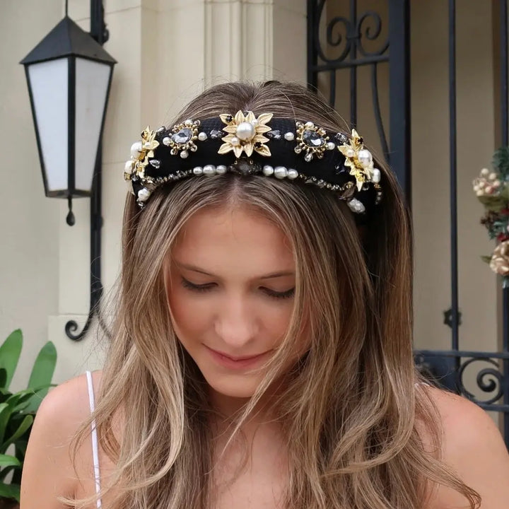 Sienna Bling headband in Black
